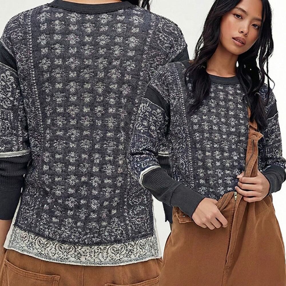 We The Free Stevie Layering Top - Gray - XS - New